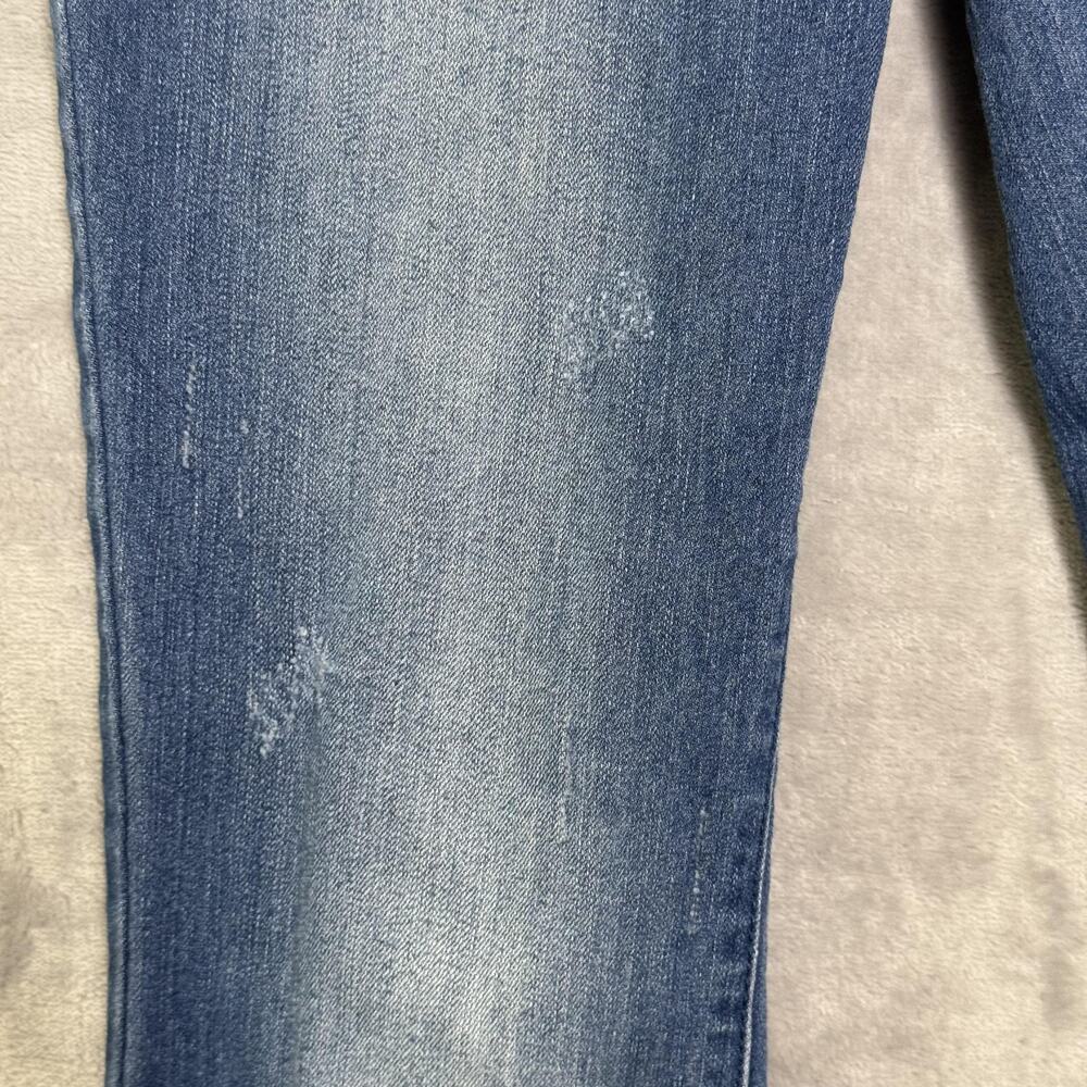 Nine West Jeans Womens 6 Blue Gramercy Skinny Ankle Stretch Denim Distressed - Picture 4 of 13